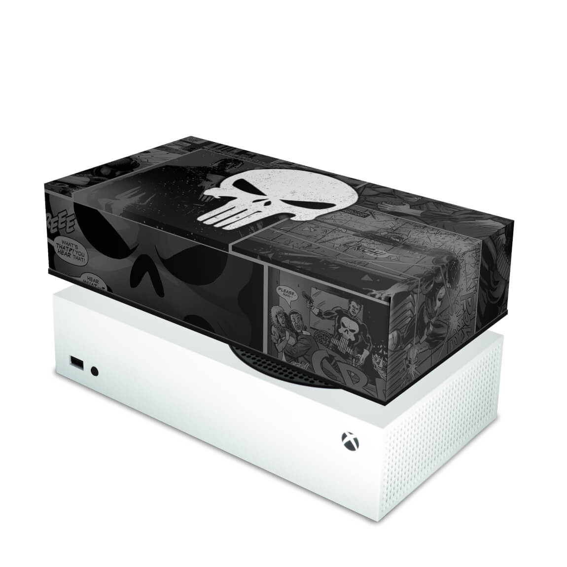 Capa Anti Poeira Xbox Series S Horizontal - The Punisher Justiceiro Comics