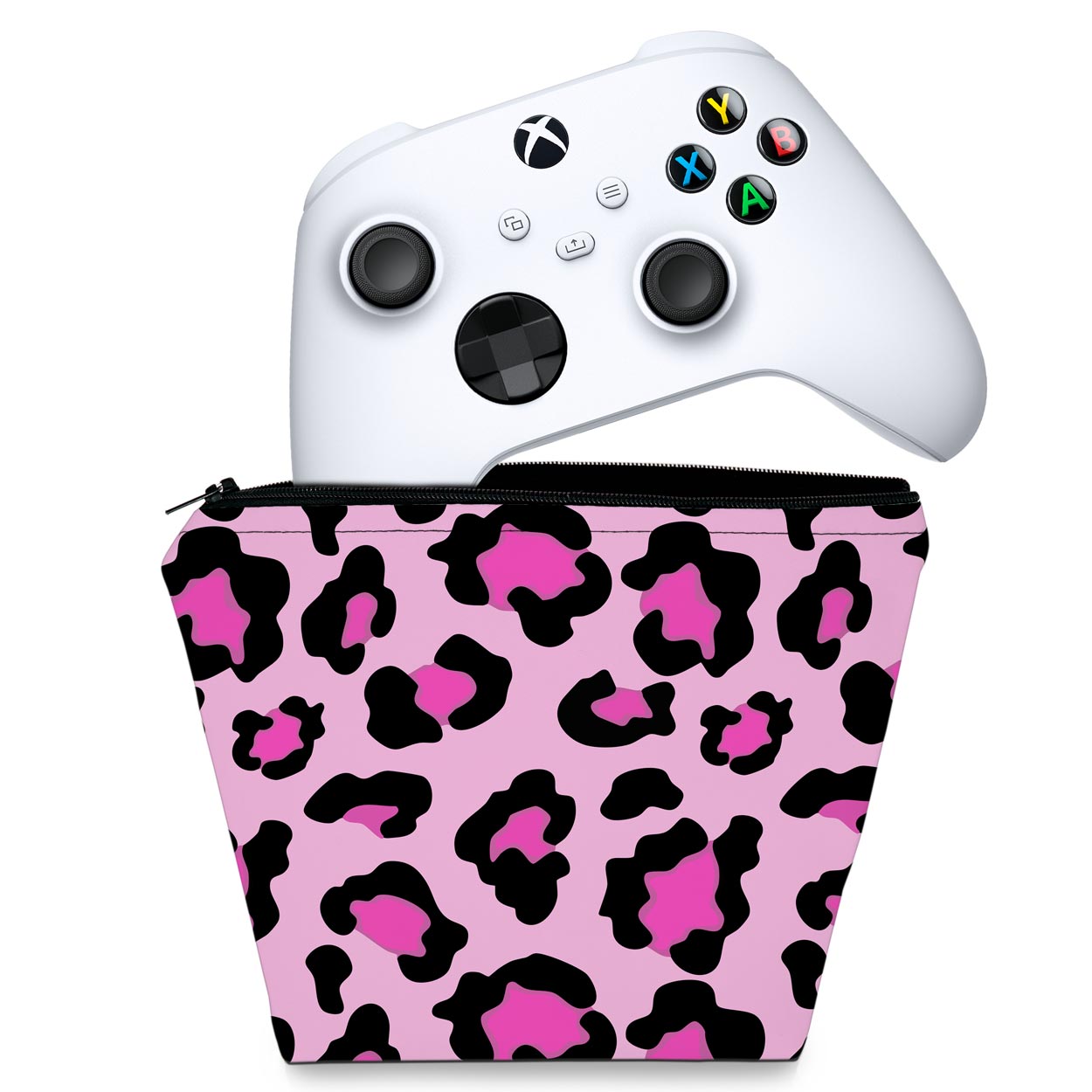 Capa Xbox Series S X Controle Case - Onça Rosa