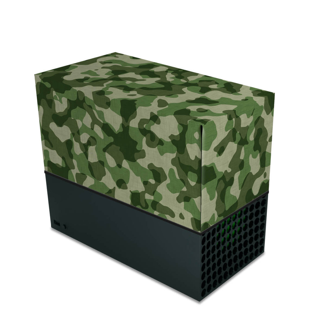Capa Anti Poeira Xbox Series X Horizontal - Camuflado Verde - Pop Arte Skins