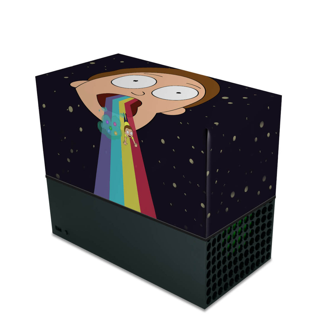 Capa Anti Poeira Xbox Series X Horizontal - Morty Rick And Morty - Pop Arte Skins