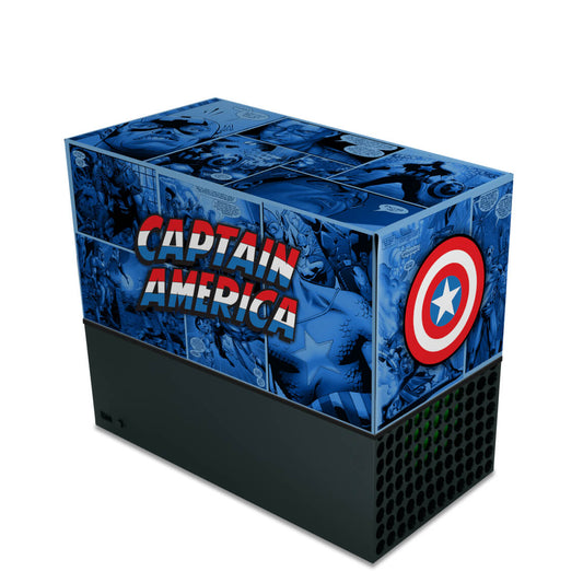 Capa Anti Poeira Xbox Series X Horizontal - Capitão América Comics