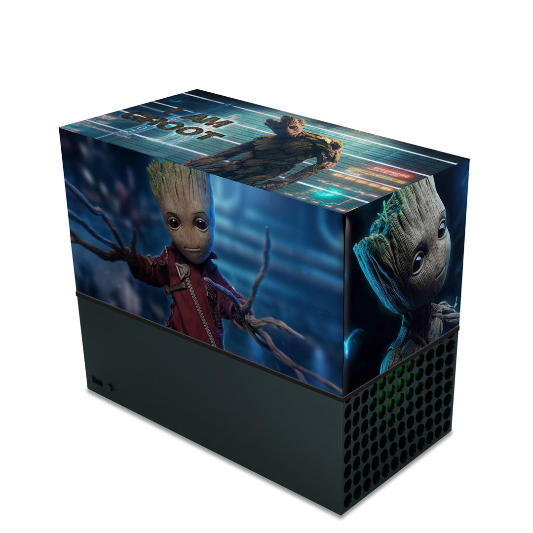 Capa Anti Poeira Xbox Series X Horizontal - Baby Groot - Pop Arte Skins
