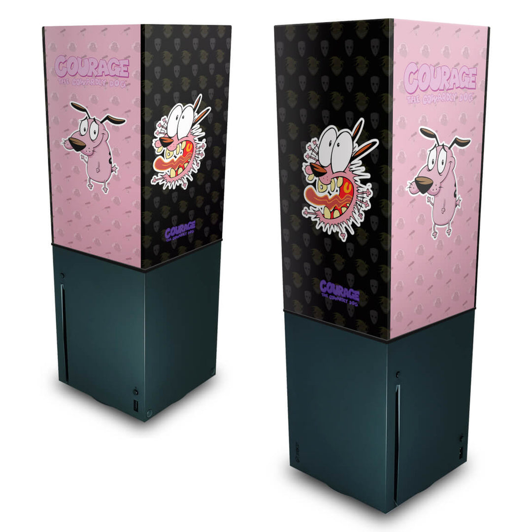 Capa Anti Poeira Xbox Series X Vertical - Coragem: O Cão Covarde - Pop Arte Skins
