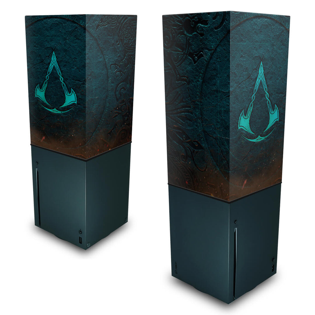 Capa Anti Poeira Xbox Series X Vertical - Assassin's Creed Valhalla - Pop Arte Skins