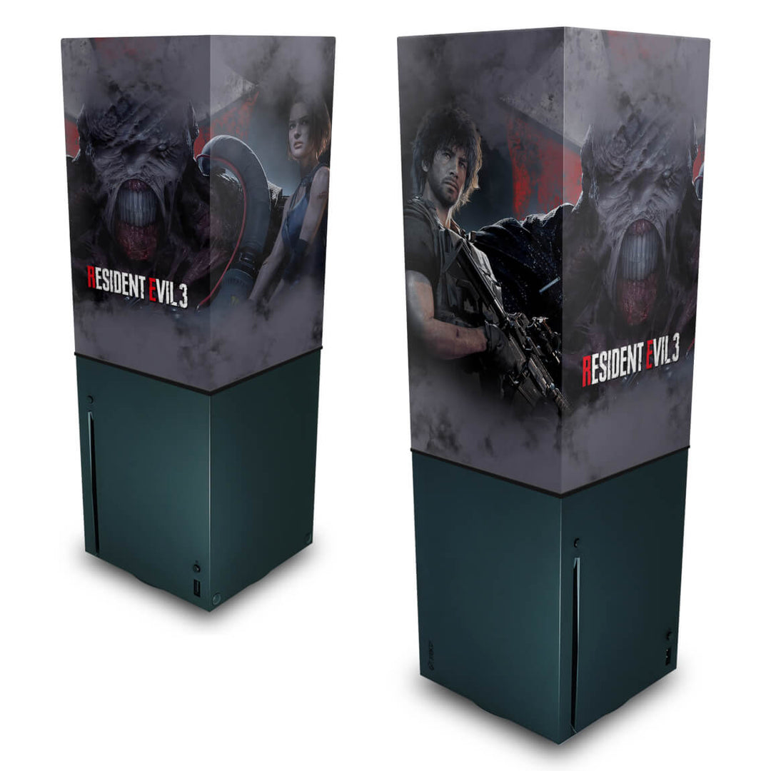 Capa Anti Poeira Xbox Series X Vertical - Resident Evil 3 Remake - Pop Arte Skins