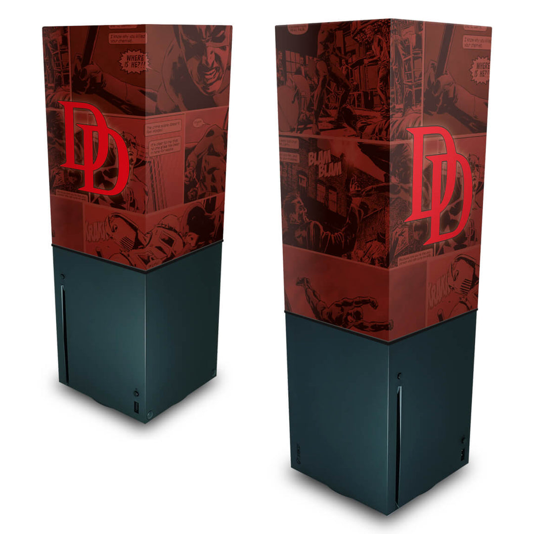 Capa Anti Poeira Xbox Series X Vertical - Daredevil Demolidor Comics - Pop Arte Skins