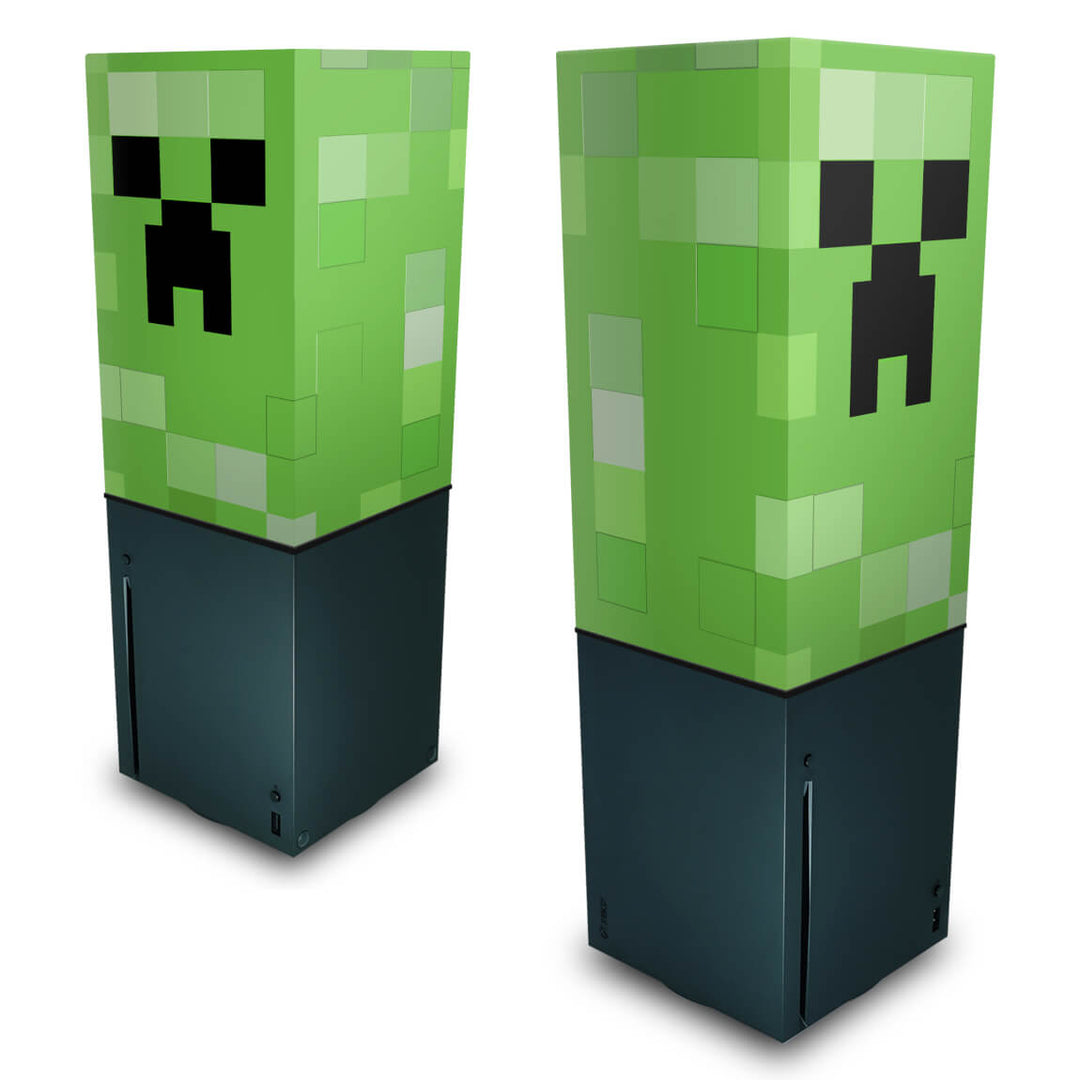 Capa Anti Poeira Xbox Series X Vertical - Creeper Minecraft - Pop Arte Skins