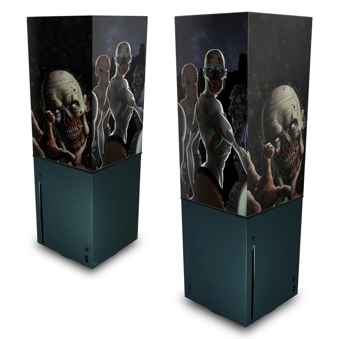 Capa Anti Poeira Xbox Series X Vertical - Zombie Zumbi The Walking - Pop Arte Skins