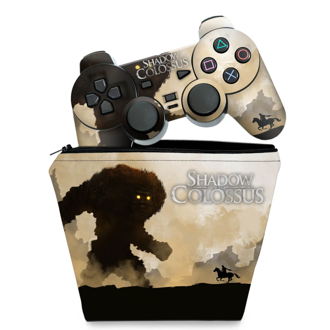 KIT Capa Case e Skin Anti-Rage PS2 Controle - Shadow Colossus