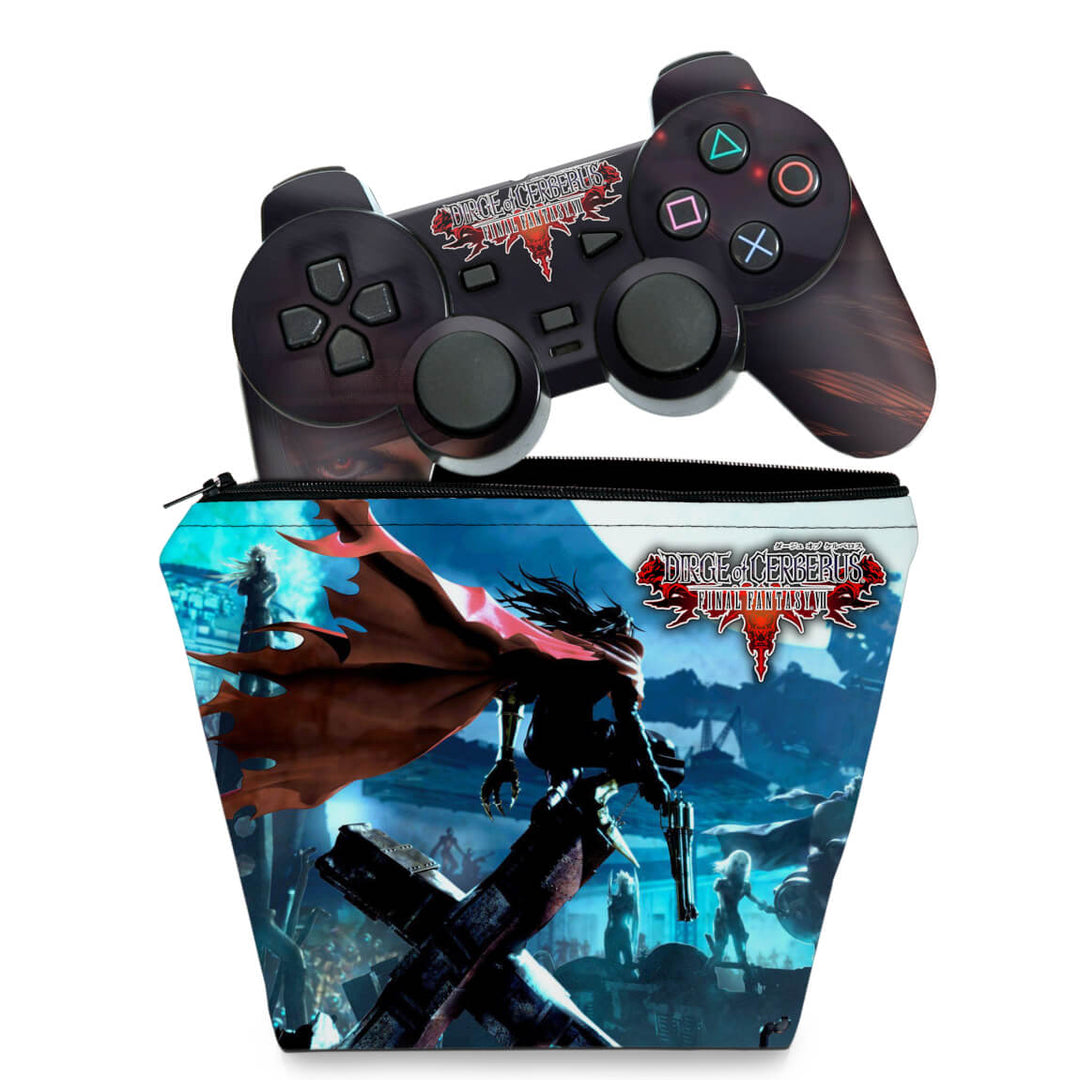 KIT Capa Case e Skin Anti-Rage PS2 Controle - Final Fantasy VII