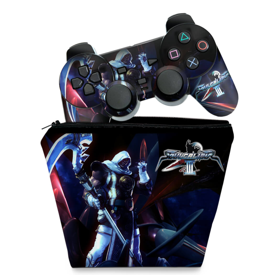 KIT Capa Case e Skin Anti-Rage PS2 Controle - SoulCalibur III