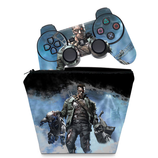 KIT Capa Case e Skin Anti-Rage PS3 Controle - Exterminador