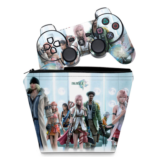 KIT Capa Case e Skin Anti-Rage PS3 Controle - Final Fantasy Xiii #2