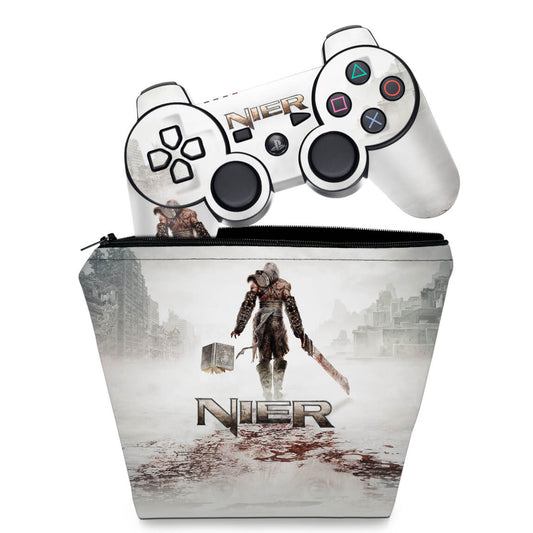 KIT Capa Case e Skin Anti-Rage PS3 Controle - Nier