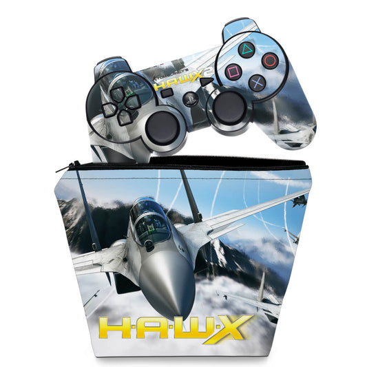 KIT Capa Case e Skin Anti-Rage PS3 Controle - Tom Clancys Hawx 2