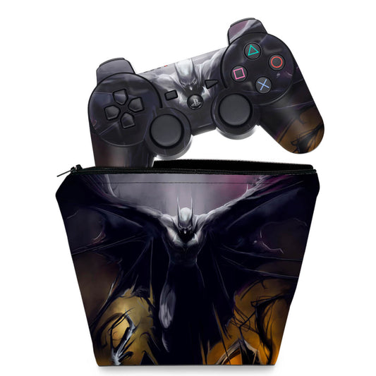 KIT Capa Case e Skin Anti-Rage PS3 Controle - Batman
