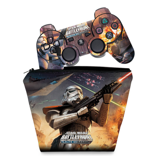 KIT Capa Case e Skin Anti-Rage PS3 Controle - Star Wars