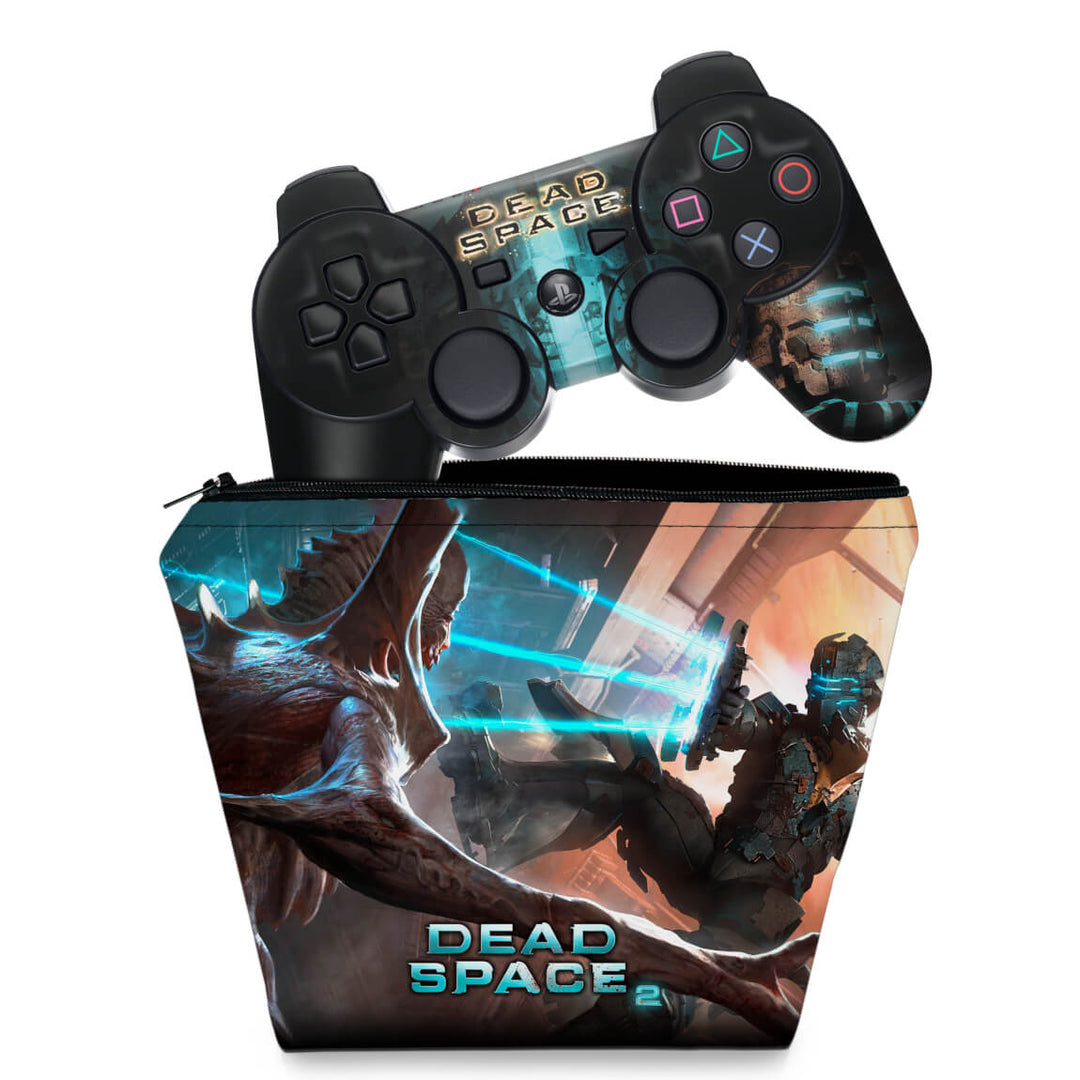 KIT Capa Case e Skin Anti-Rage PS3 Controle - Dead Space 2 - Pop Arte Skins