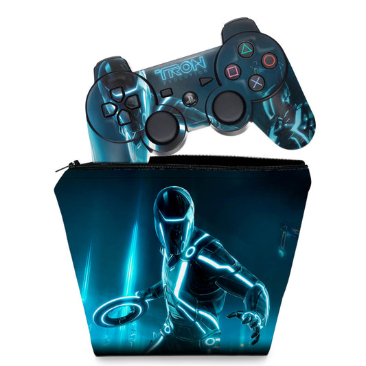 KIT Capa Case e Skin Anti-Rage PS3 Controle - Tron Evolution