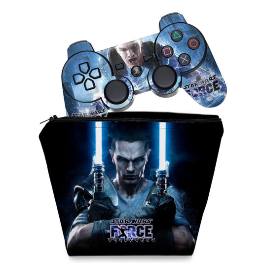 KIT Capa Case e Skin Anti-Rage PS3 Controle - Star Wars Force