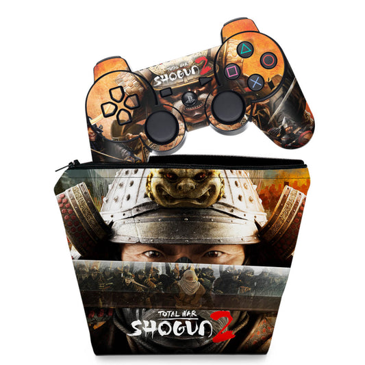KIT Capa Case e Skin Anti-Rage PS3 Controle - Shogun 2 Total War