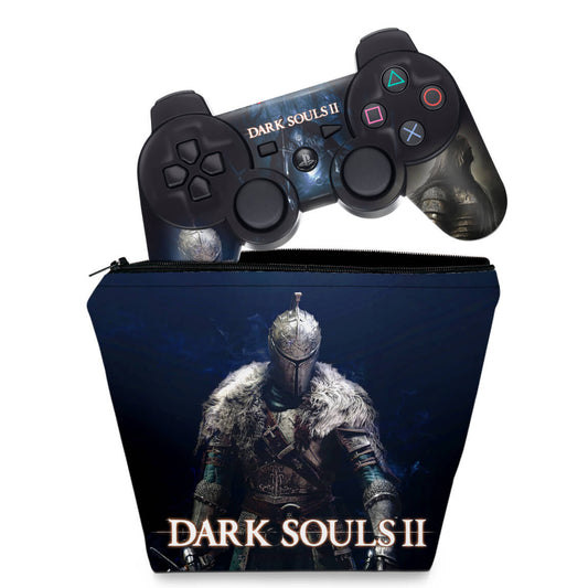 KIT Capa Case e Skin Anti-Rage PS3 Controle - Dark Souls 2 Ii