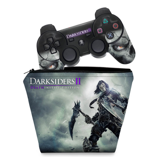 KIT Capa Case e Skin Anti-Rage PS3 Controle - Darksiders 2 Ii