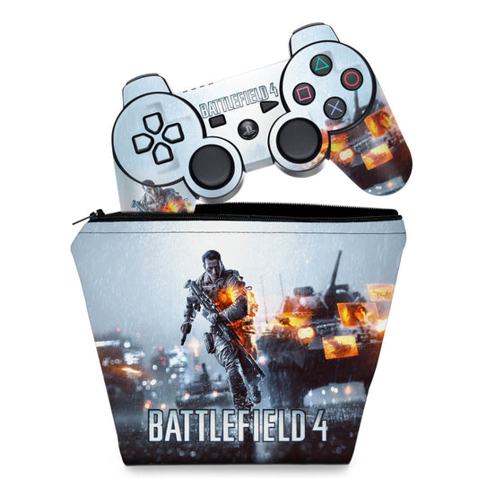 KIT Capa Case e Skin Anti-Rage PS3 Controle - Battlefield 4