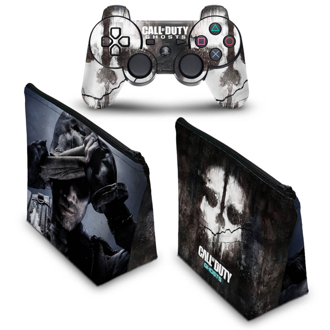 KIT Capa Case e Skin Anti-Rage PS3 Controle - Call Of Duty Ghosts - Pop Arte Skins - foto 2