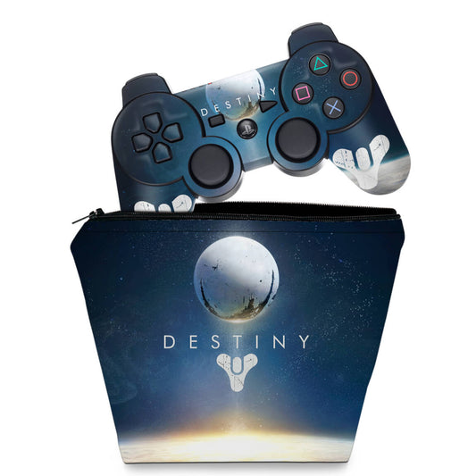 KIT Capa Case e Skin Anti-Rage PS3 Controle - Destiny