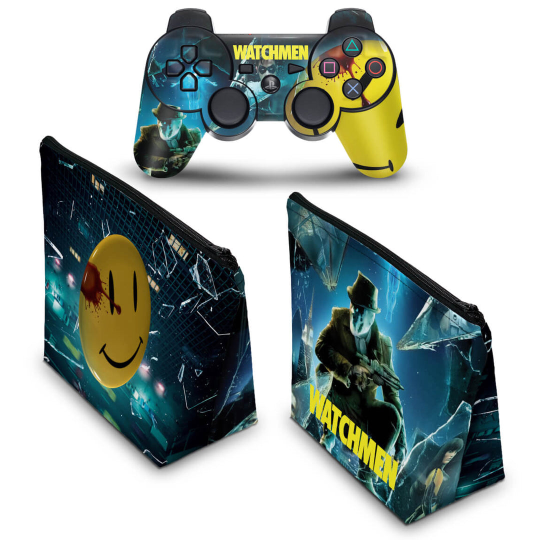 KIT Capa Case e Skin Anti-Rage PS3 Controle - Watchmen - Pop Arte Skins - foto 2