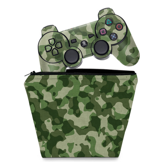 KIT Capa Case e Skin Anti-Rage PS3 Controle - Camuflado #b