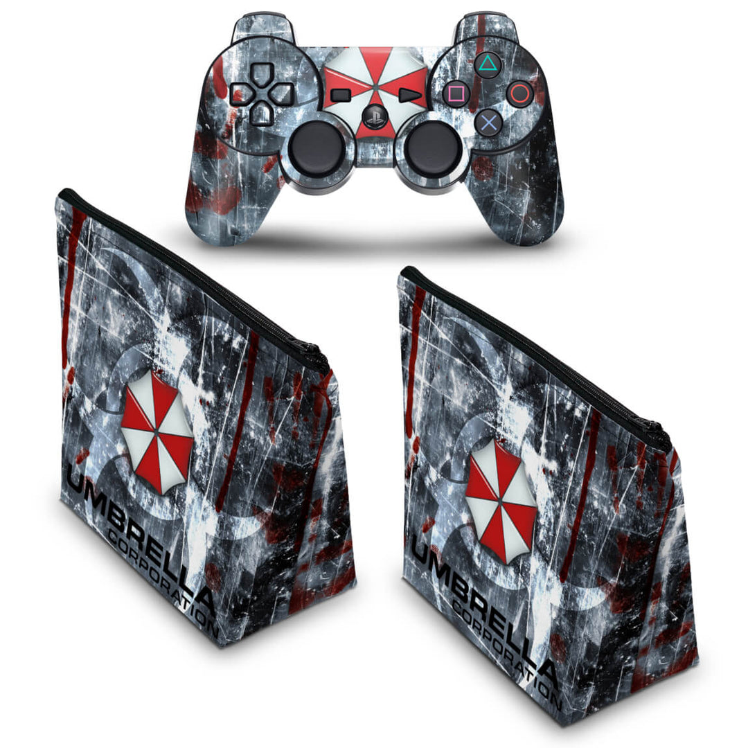 KIT Capa Case e Skin Anti-Rage PS3 Controle - Resident Evil - Pop Arte Skins - foto 2