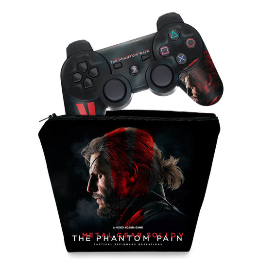 KIT Capa Case e Skin Anti-Rage PS3 Controle - Metal Gear Solid 5