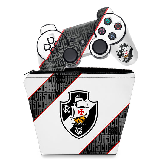 KIT Capa Case e Skin PS3 Controle - Vasco A