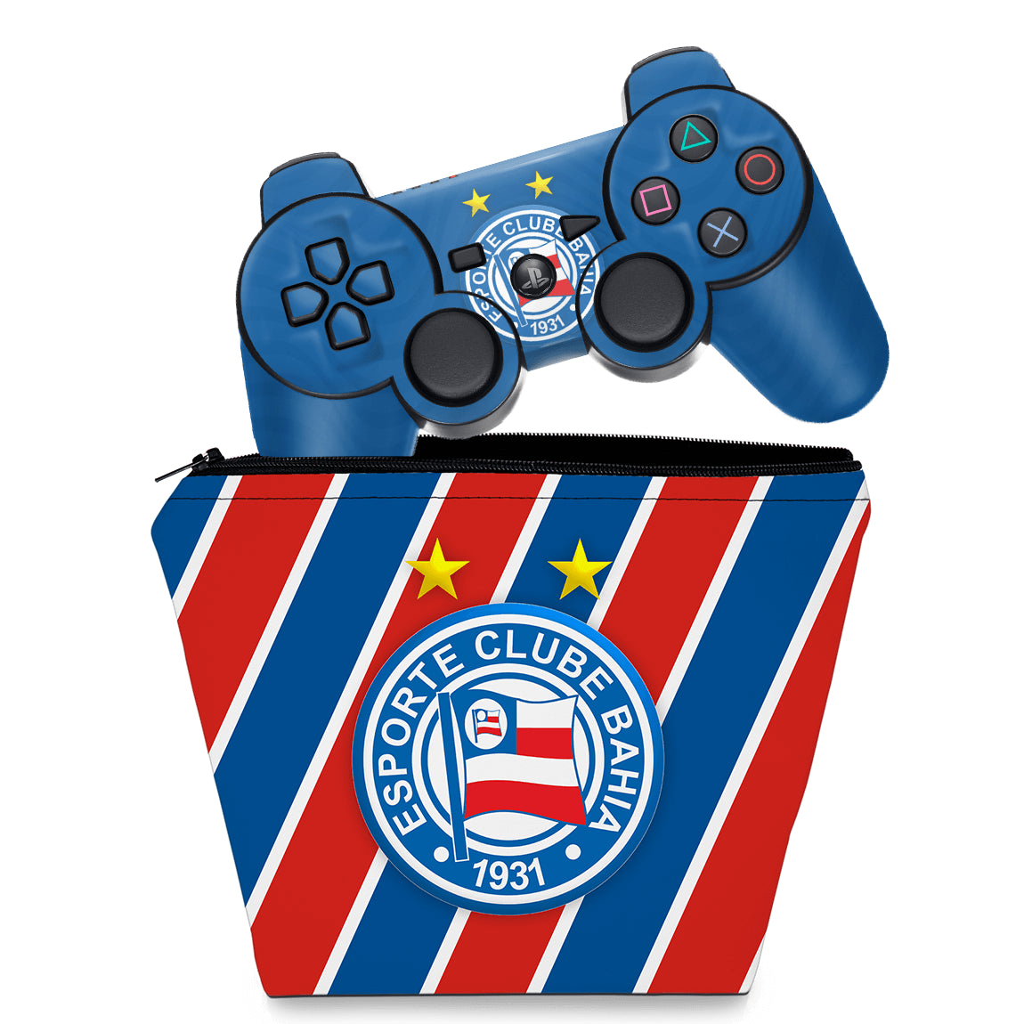 KIT Capa Case e Skin PS3 Controle - Bahia B
