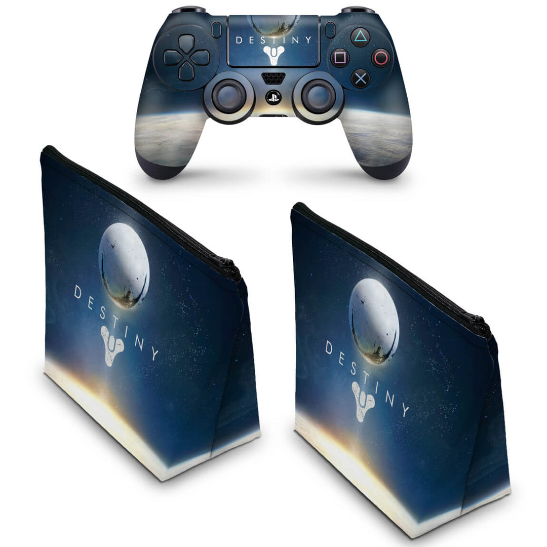 KIT Capa Case e Skin Anti-Rage PS4 Controle - Destiny - Pop Arte Skins - foto 2
