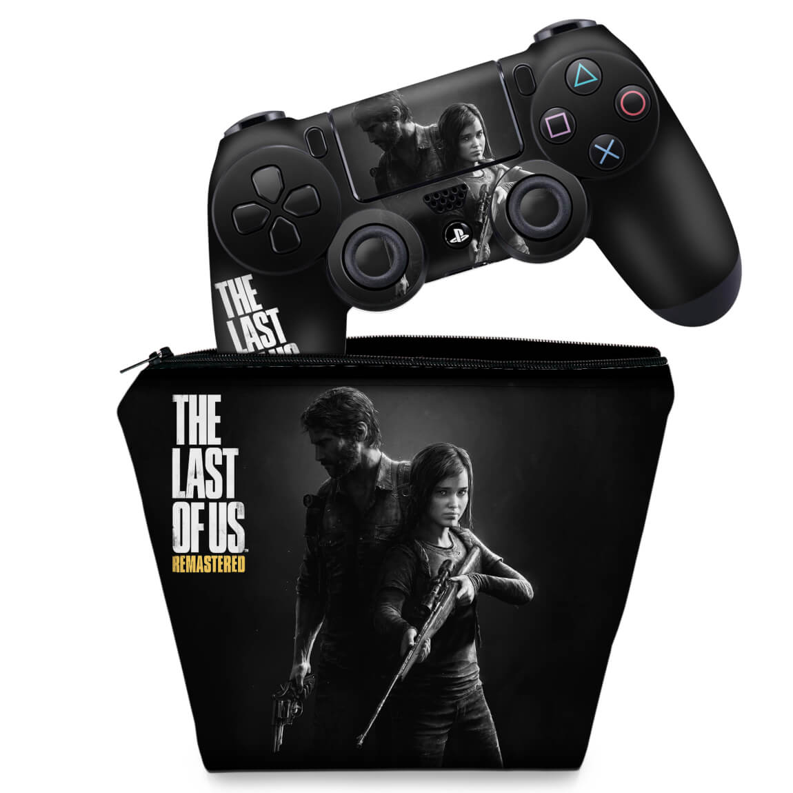 KIT Capa Case e Skin Anti-Rage PS4 Controle - Modelo 079