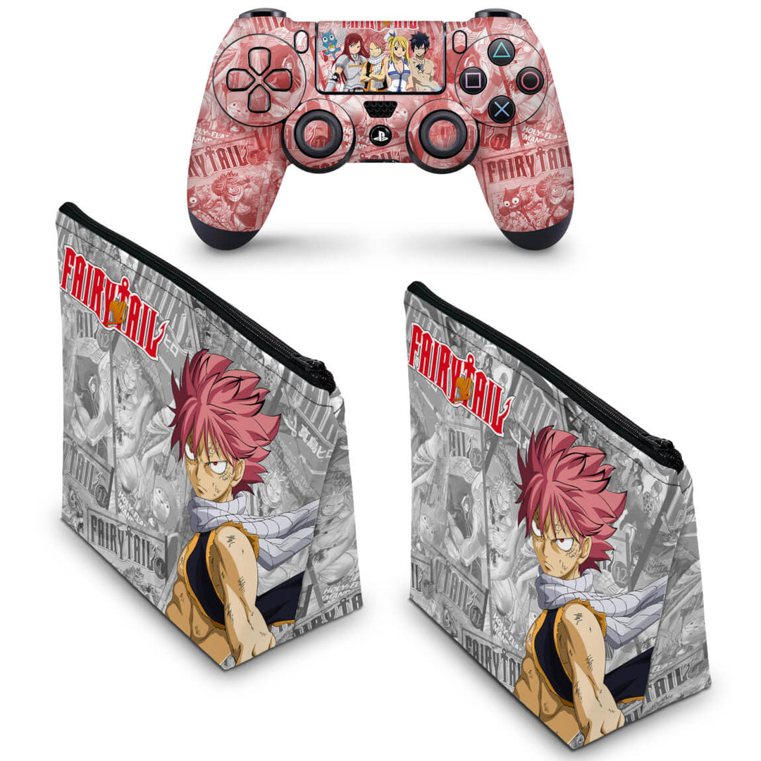 KIT Capa Case e Skin Anti-Rage PS4 Controle - Fairy Tail - Pop Arte Skins - foto 2