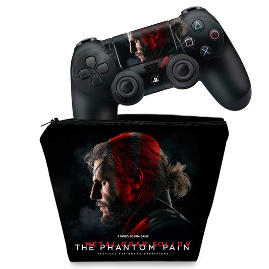 KIT Capa Case e Skin Anti-Rage PS4 Controle - Metal Gear Solid 5: The Phantom Pain