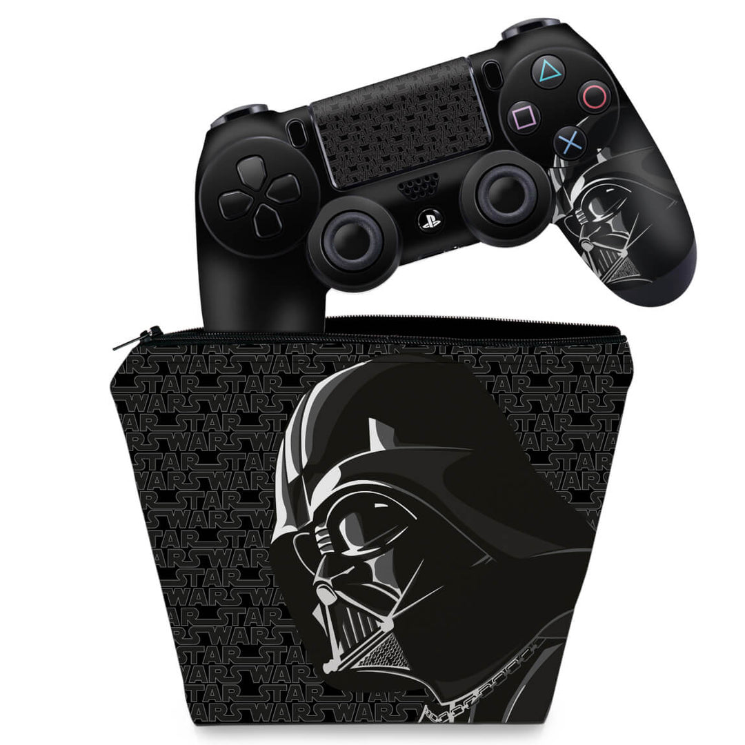 KIT Capa Case e Skin Anti-Rage PS4 Controle - Star Wars Battlefront Especial Edition - Pop Arte Skins