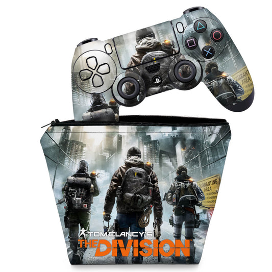 KIT Capa Case e Skin Anti-Rage PS4 Controle - Tom Clancy'S The Division