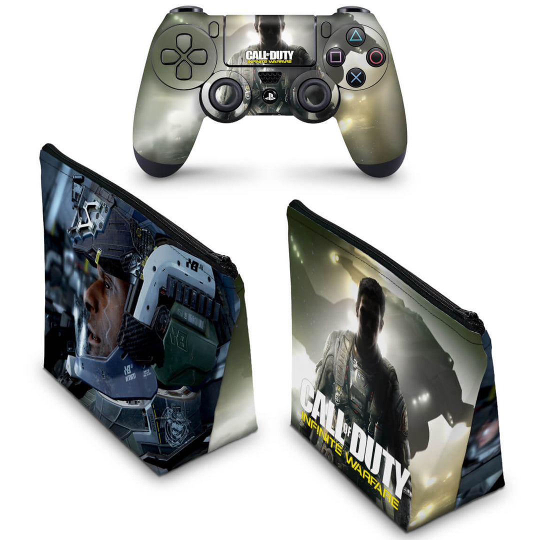 KIT Capa Case e Skin Anti-Rage PS4 Controle - Call Of Duty: Infinite Warfare - Pop Arte Skins - foto 2