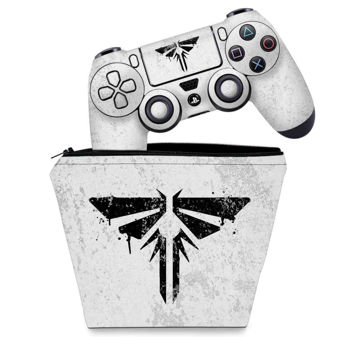 KIT Capa Case e Skin Anti-Rage PS4 Controle - Modelo 273