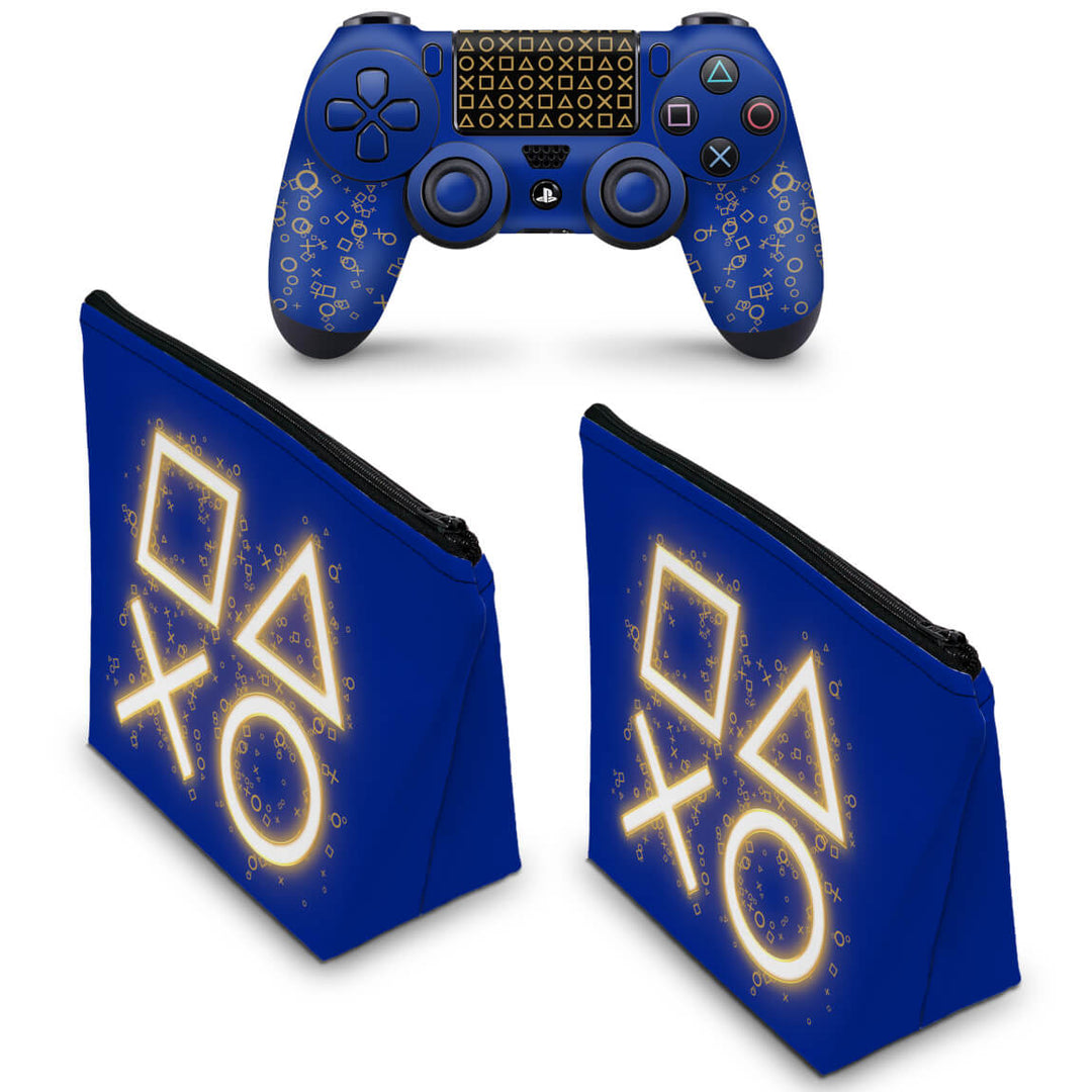 KIT Capa Case e Skin Anti-Rage PS4 Controle - Days Of Play Edição Limitada - Pop Arte Skins - foto 2