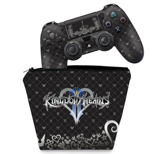 KIT Capa Case e Skin Anti-Rage PS4 Controle - Kingdom Hearts 3 Iii