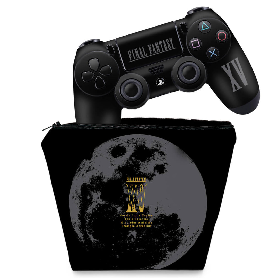 KIT Capa Case e Skin Anti-Rage PS4 Controle - Final Fantasy Xv Bundle - Pop Arte Skins
