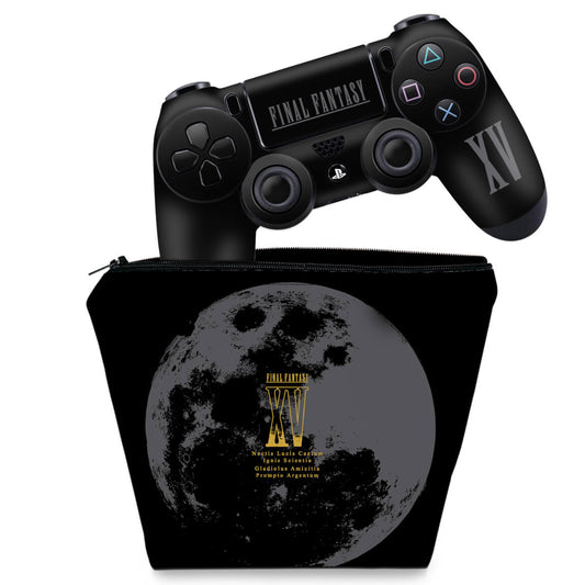KIT Capa Case e Skin Anti-Rage PS4 Controle - Final Fantasy Xv Bundle