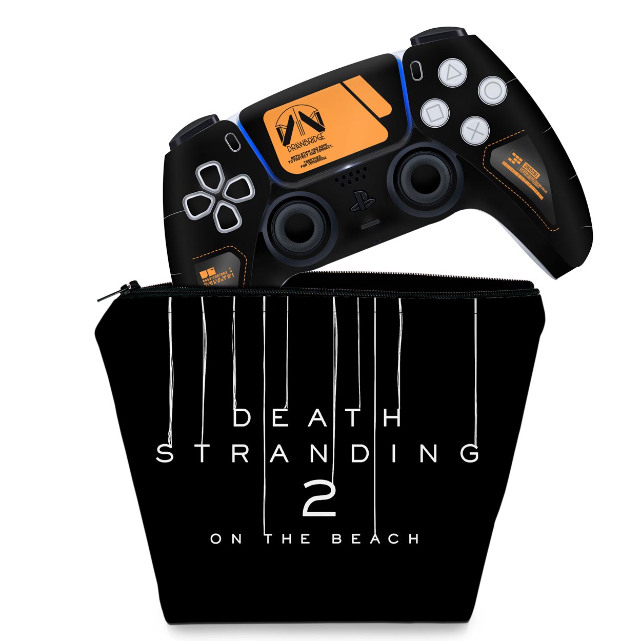 KIT Capa Case e Skin Anti-Rage PS5 Controle - Death Stranding 2