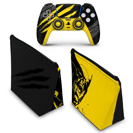 KIT Capa Case e Skin Anti-Rage PS5 Controle - Modelo 207